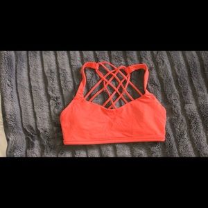Lululemon orange sports bra